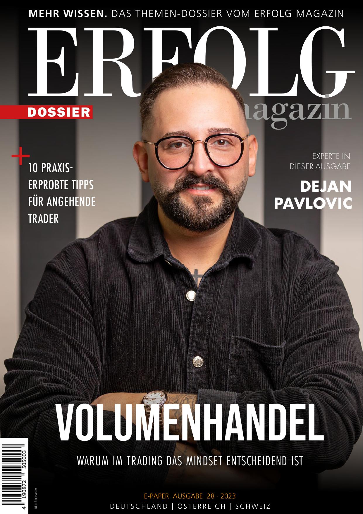 ERFOLG Magazin Dossier Ausgabe 28 – Dejan Pavlovic Titelstory